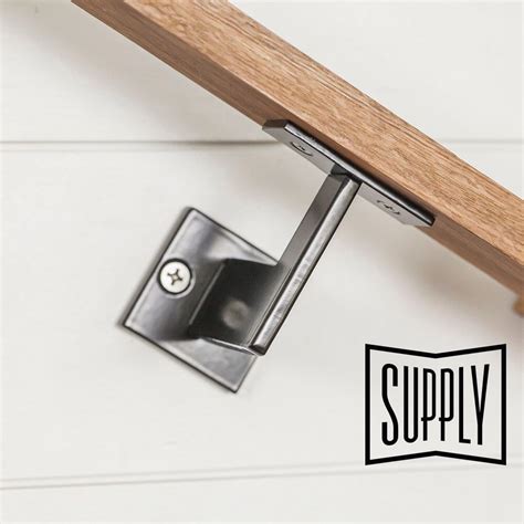 1 metal handrail bracket base|mounting bracket for wood handrail.